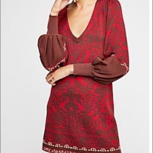 Free People Lyrics Sweater Mini Dress
